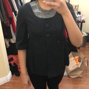 Black two-button blazer